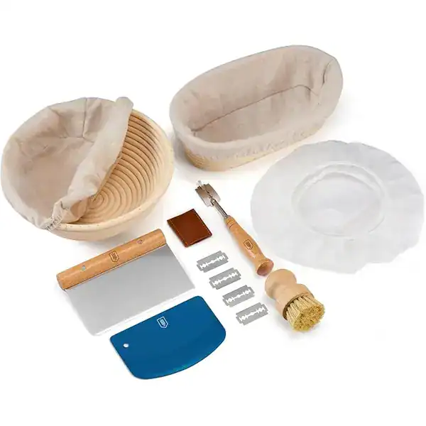 KooK kit para fazer pão de fermentação natural banneton raspadores faca de pão