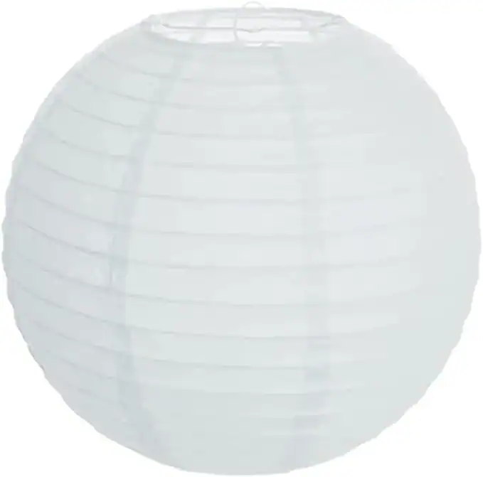 Lanterna Luminária de Papel Oriental Branca - 40cm