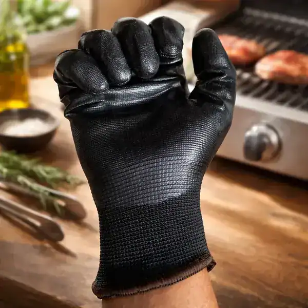 Luva BBQ térmica com proteção anticorte