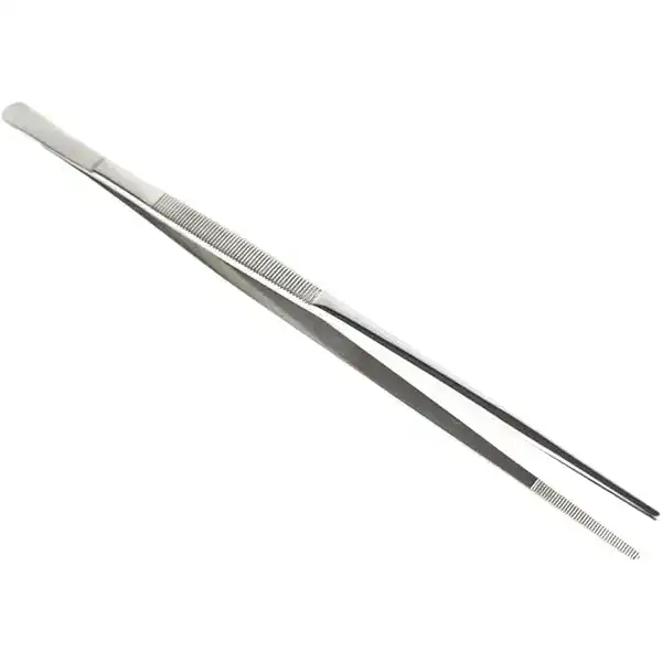 Pinça culinária LYOR de aço inox 30cm com mola interna para massas