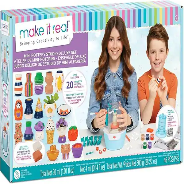 Caixa do Make It Real Mini Pottery Studio Deluxe Set