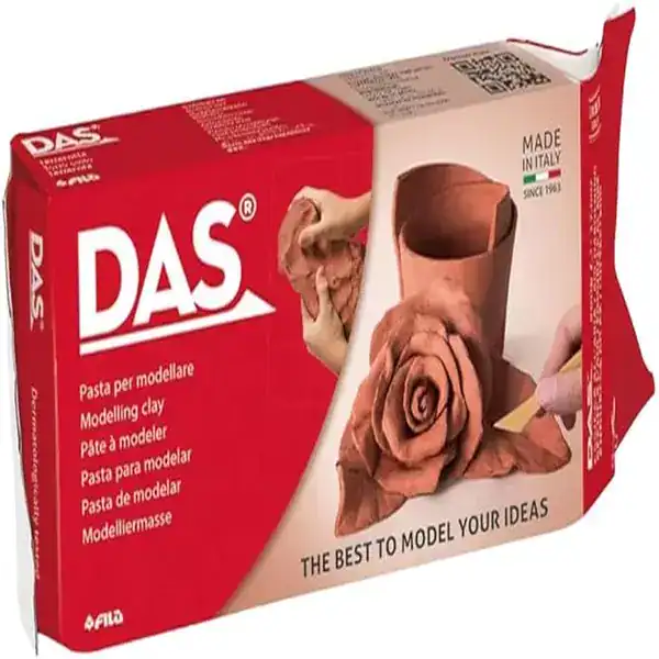 Bloco de massa cerâmica fria DAS 500g na cor terracota