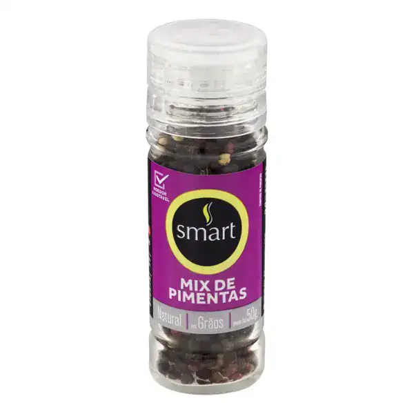 Mix pimentas coloridas com moedor integrado Smart Spice 70g
