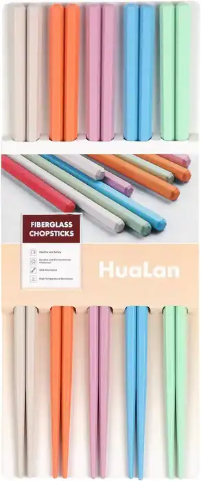 Pauzinhos coloridos – pauzinhos de fibra de vidro coloridos antiderrapantes reutilizáveis