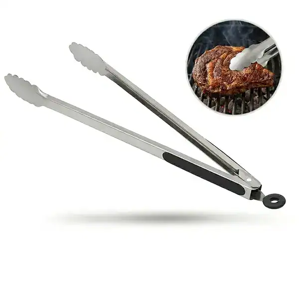 Pegador culinário universal profissional em aço inox para churrasco