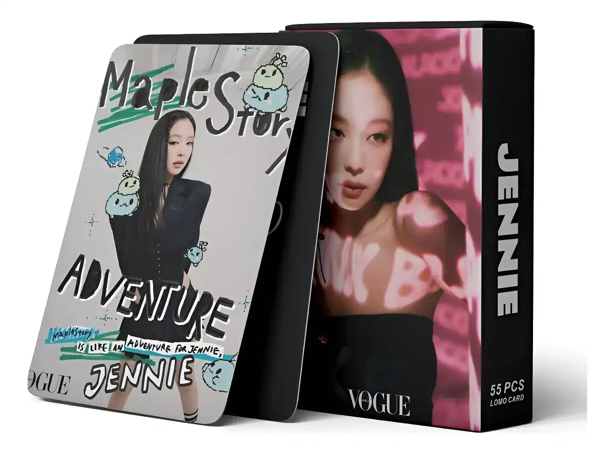 Photocards Da Jennie Do Blackpink Vogue x MapleStory Lomo Card