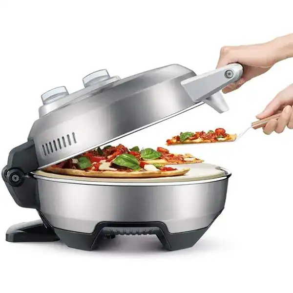 Pizza Express Tramontina forno elétrico para pizza pedra refratária 127V prata