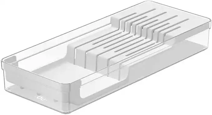 Porta Organizador Cozinha Facas Clear Branco