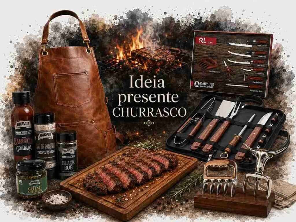 Presentes para Quem gosta de Churrasco: 69 Ideias de Facas, Kits e Acessórios 2026