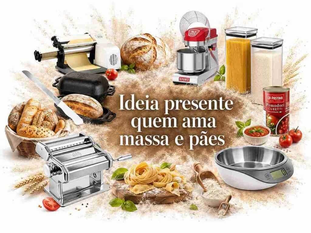 Presente para quem gosta de fazer pão e massa: 70+ Ferramentas, Ingredientes e Máquinas Guia completo 2