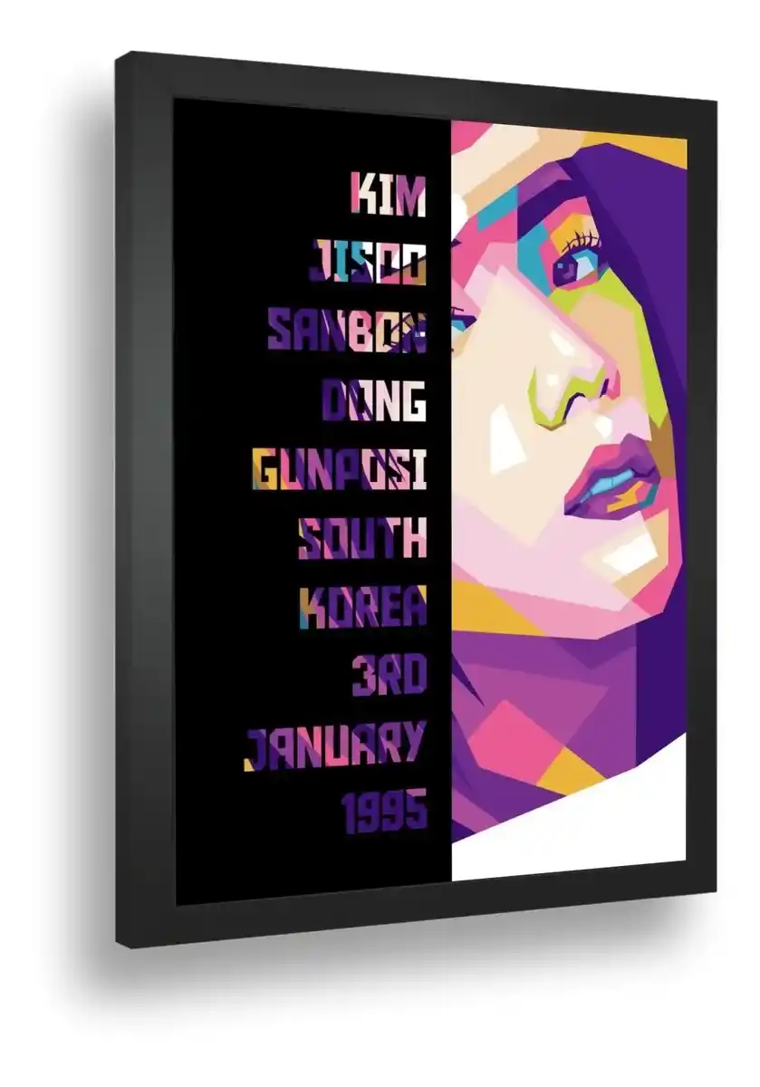 Quadro Decorativo Poster Blackpink Jisoo Estilo WPAP