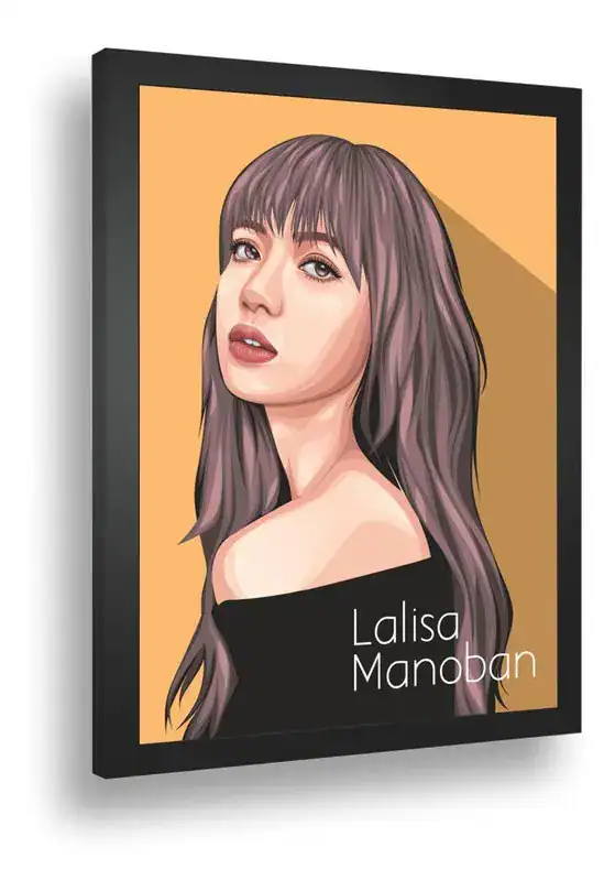 Quadro Decorativo Poster Lisa Blackpink Ilustração