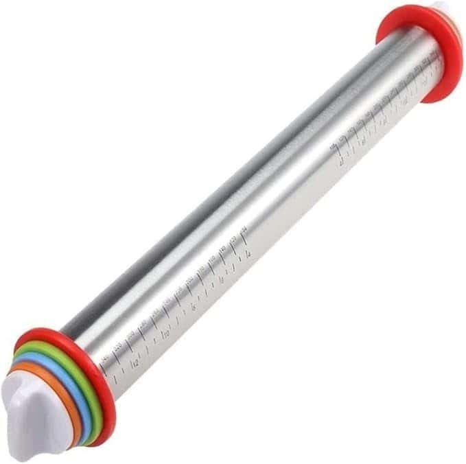 Rolo De Massa Profissional com Discos Medidas Ajustáveis Inox confeitaria