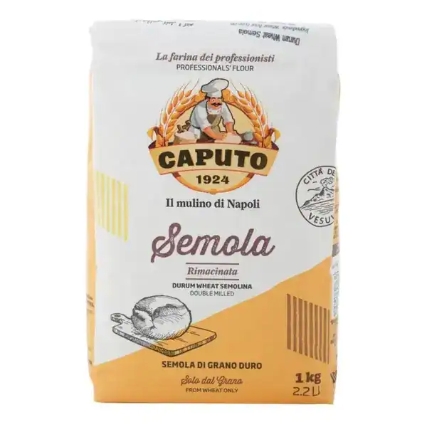 Semola di grano duro Caputo 1kg italiana para massa fresca e pizza