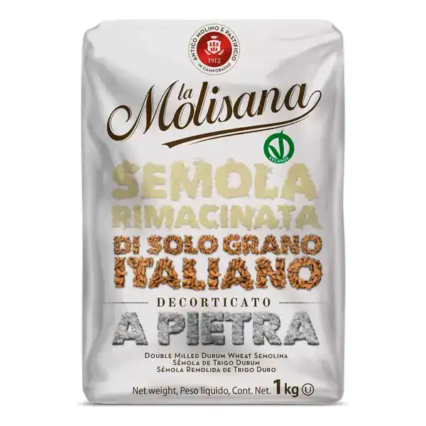 Semola di grano duro rimacinata La Molisana 1kg italiana importada