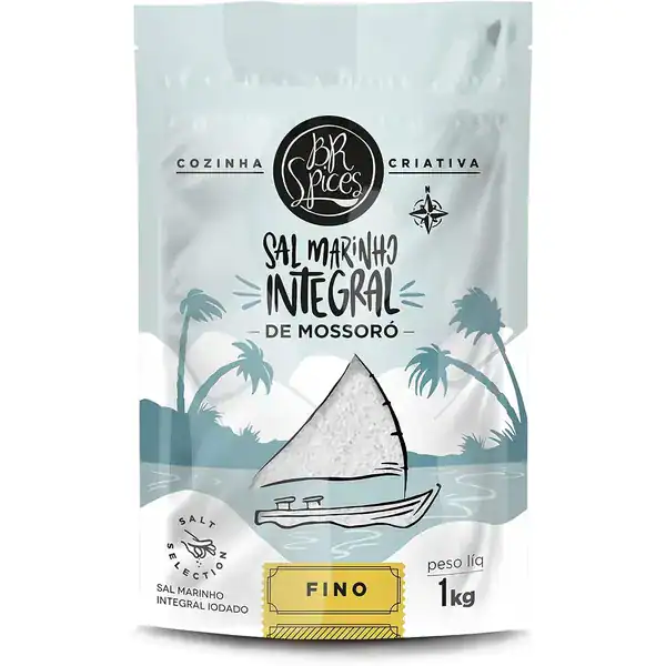 Spices sal marinho integral não refinado em embalagem 500g sem aditivos
