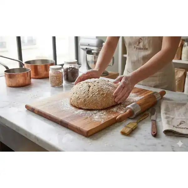 Tábua para abrir massa 60x40cm de madeira grande para pizza e lasanha