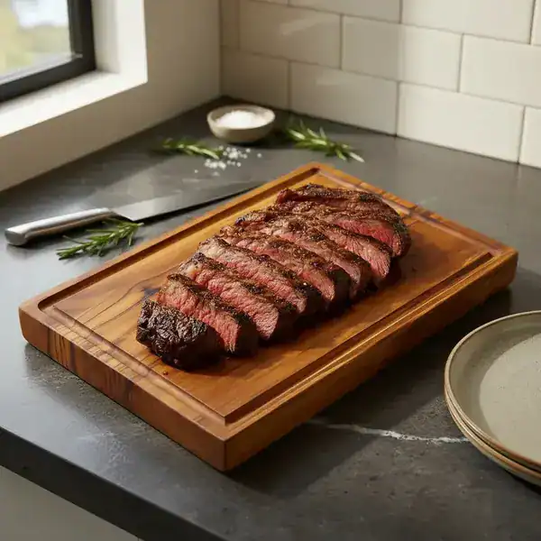 Tábua de carne para corte em madeira, modelo grande