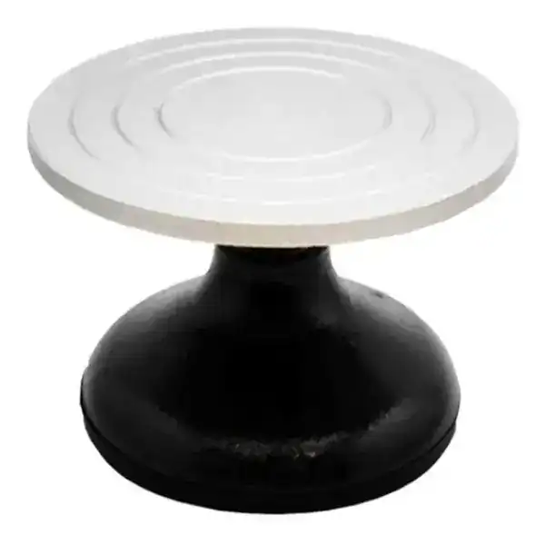 Torno base giratória manual de 18 cm para modelagem e pintura em cerâmica