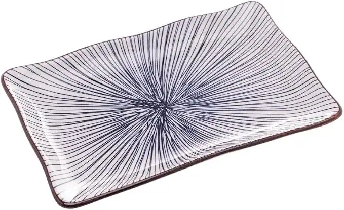 WOLFF - Conjunto 2 Pratos Retangulares de Porcelana para Sushi