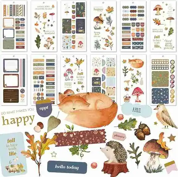 576 adesivos de scrapbook