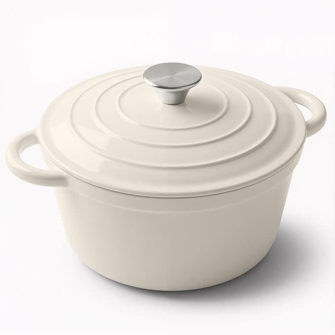 Dutch Oven Miereirl ferro fundido esmaltado vermelho 4,5L para pão artesanal