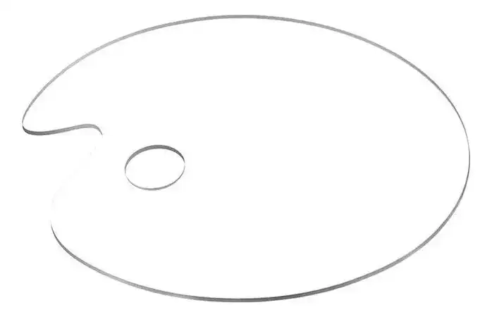 Paleta Para Pintura Oval Acrílica Artesanal