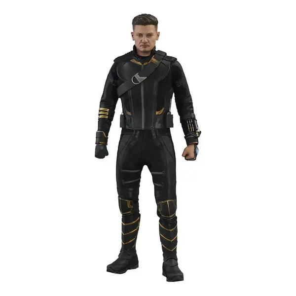 Action figure do Gavião Arqueiro como Ronin em traje preto de Vingadores Ultimato