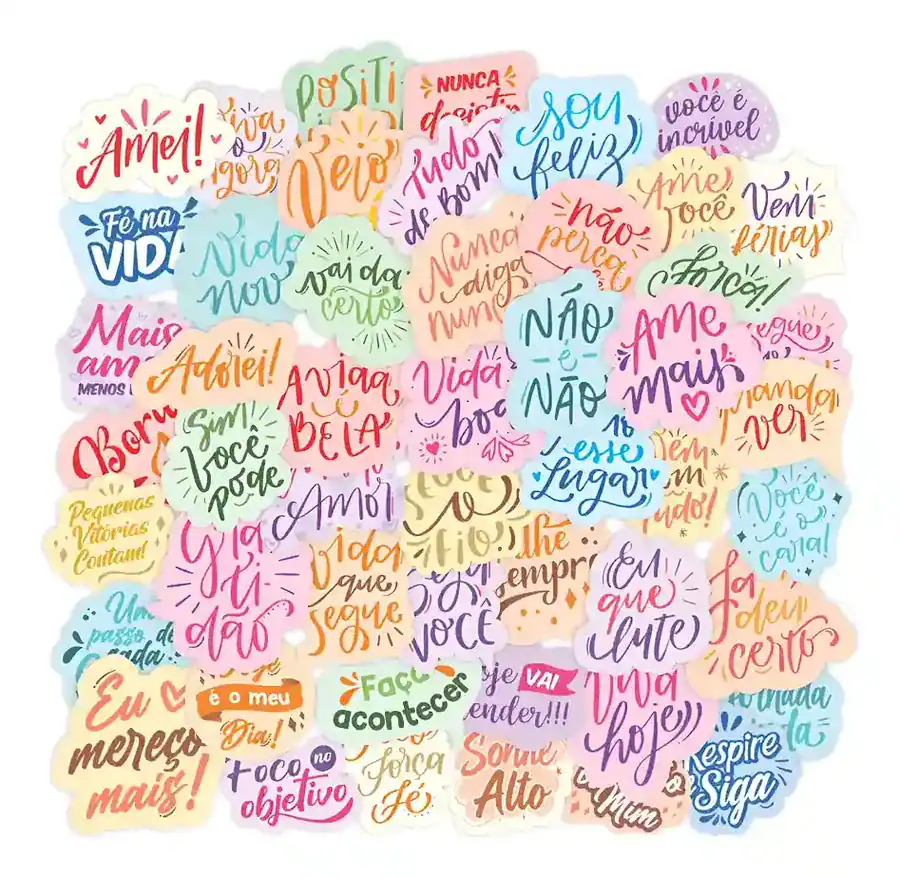 Adesivos Frases Motivacional Scrapbook