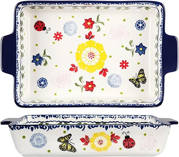 Assadeira de cerâmica em estilo vintage — presente para quem gosta de cozinhar