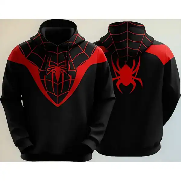 Blusa de Moletom Homem-Aranha Preta