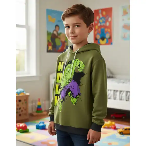 Blusa de Moletom Sublimado Infantil — Heróis Hulk