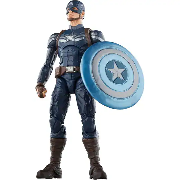 Boneco Marvel Legends do Capitão América com uniforme de Guerra Civil