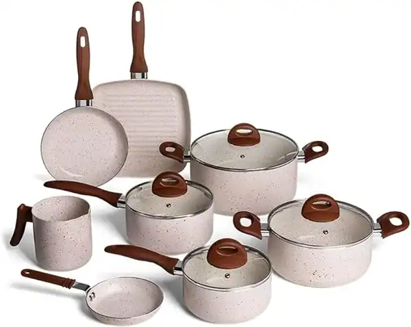 Brinox Ceramic Life Smart Plus — jogo de panelas Vanilla — presente para quem gosta de cozinhar