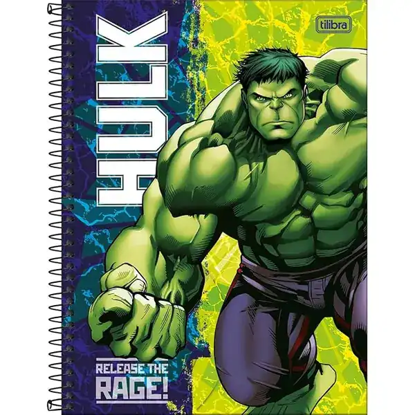 Caderno Espiral Capa Dura Universitário 10 Matérias — Hulk