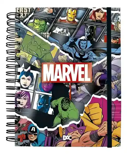 Caderno smart inteligente colegial Marvel — 80 folhas — presente dos Vingadores