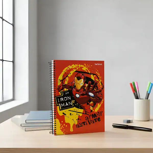 Caderno Universitário 10 Matérias — Marvel Homem de Ferro