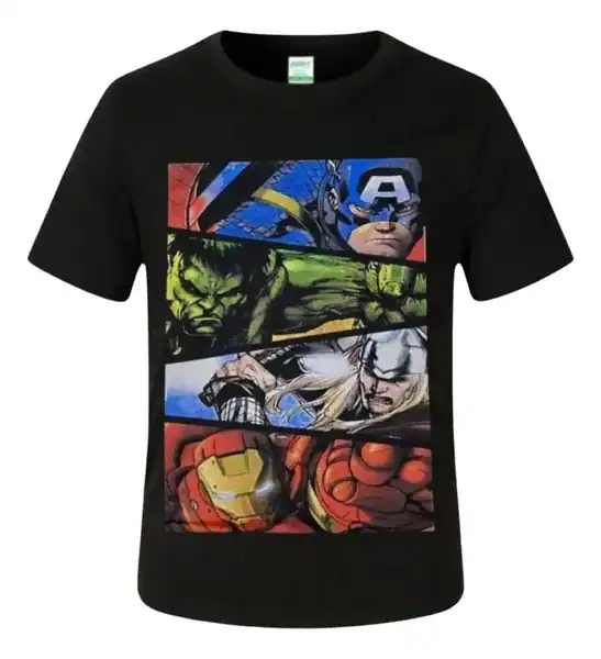 Camiseta infantil Vingadores 100% algodão — presente dos Vingadores