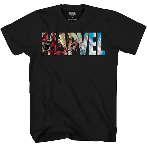 Camiseta Marvel com Logotipo — Homem de Ferro