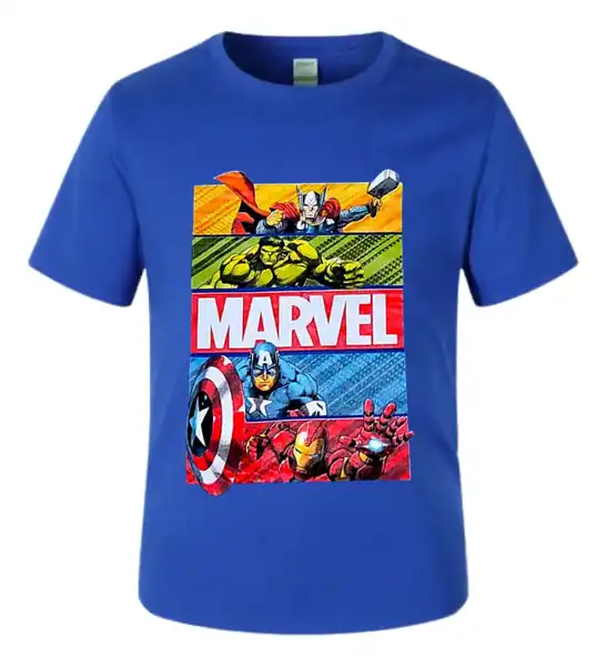 Camiseta infantil Vingadores super-heróis 100% algodão — presente dos Vingadores
