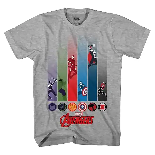 Camiseta masculina mescla dos Vingadores com as flechas do Gavião Arqueiro estampadas