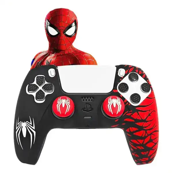 Capa de Silicone Antiderrapante para Controle PS5 Spiderman