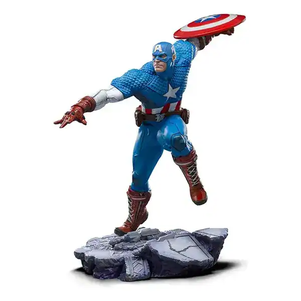 Estátua Iron Studios do Capitão América em diorama Infinity Gauntlet na escala 1/10