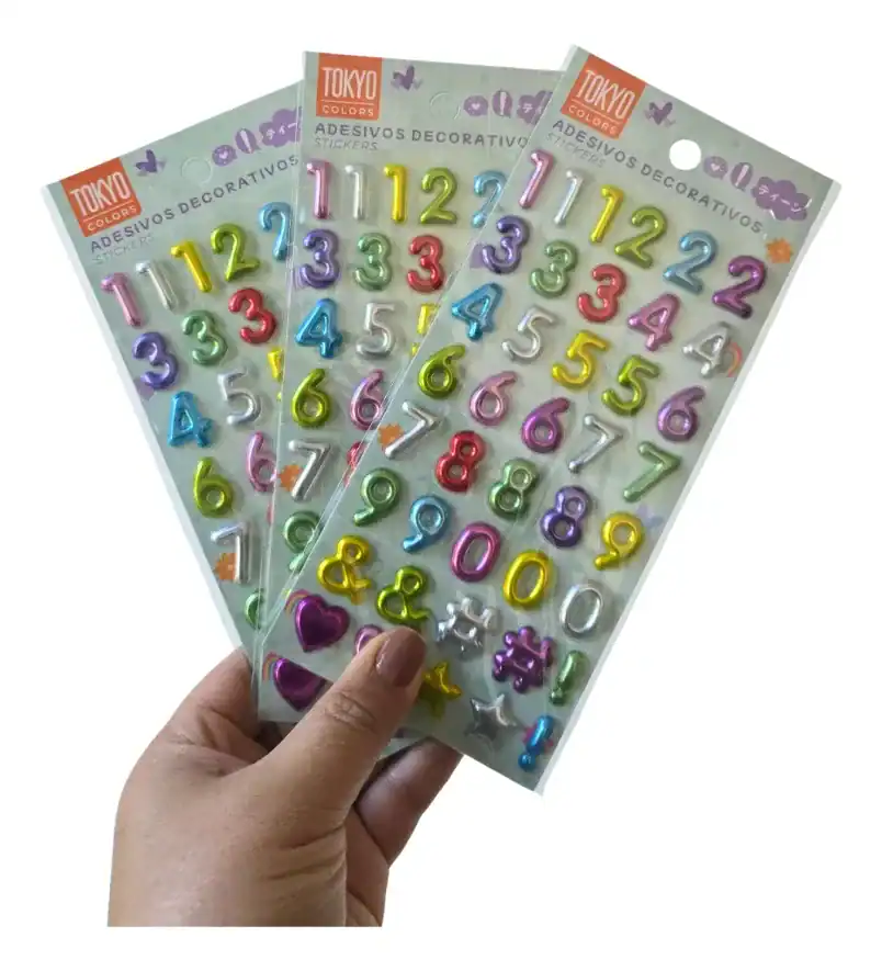 Cartela De Adesivos Alfabeto Decorativos Letras P/ Scrapbook