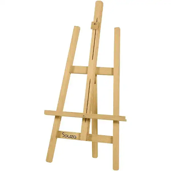 Cavalete de mesa para pintura em madeira da Souza & Cia
