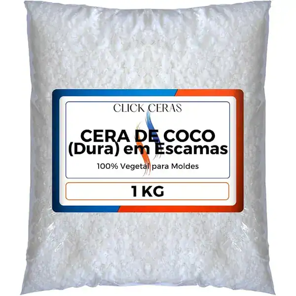 Cera de Coco Dura 1 kg em Escama para Moldes
