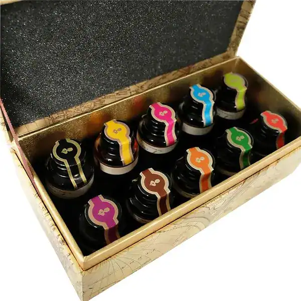 Conjunto de Tintas para Caligrafia, 10 Cores