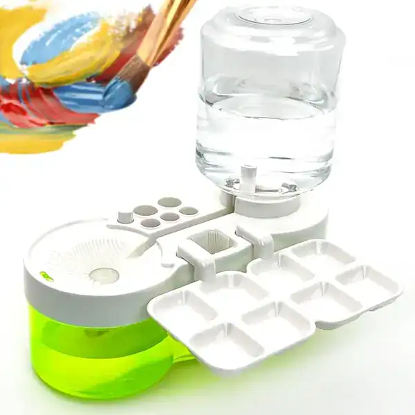 Copo de enxágue multifuncional para limpeza de pincéis de pintura