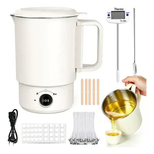 Cy Kit para Fazer Velas Elétrico com Panela de Fusão — 8 Itens