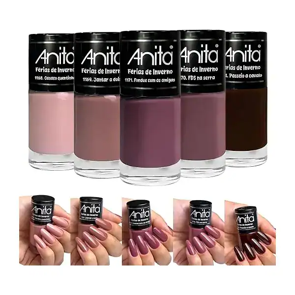 Anita Coleção Férias de Inverno — Nudes e Marrons — guia de presentes para quem gosta de unhas da Presendicas